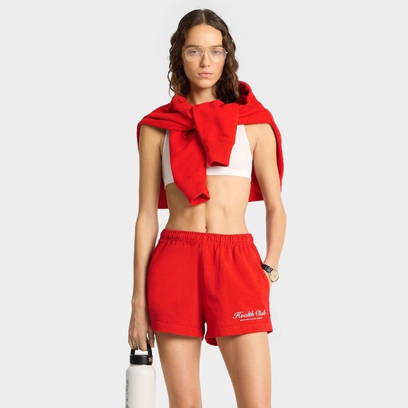 Sporty & Rich Pants - NWOT Sporty & Rich Plaza Disco Short Ruby/White Size Medium